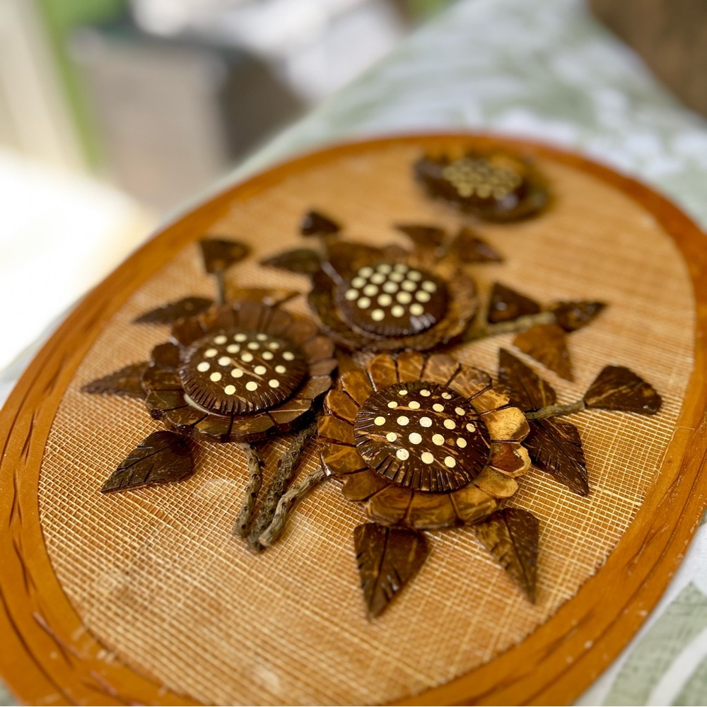 Vintage Rustic Retro Wood Sunflower Flower Spring Summer Cottagecore Wall Art - Picture 4 of 8